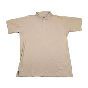 Vertx Coldblack Polo Shirt Men's Large Tan Cotton Pockets Short Sleeve Tactical